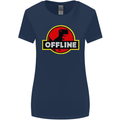 Offline Funny Gamer Gaming Womens Wider Cut T-Shirt Navy Blue