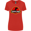 Offline Funny Gamer Gaming Womens Wider Cut T-Shirt Red
