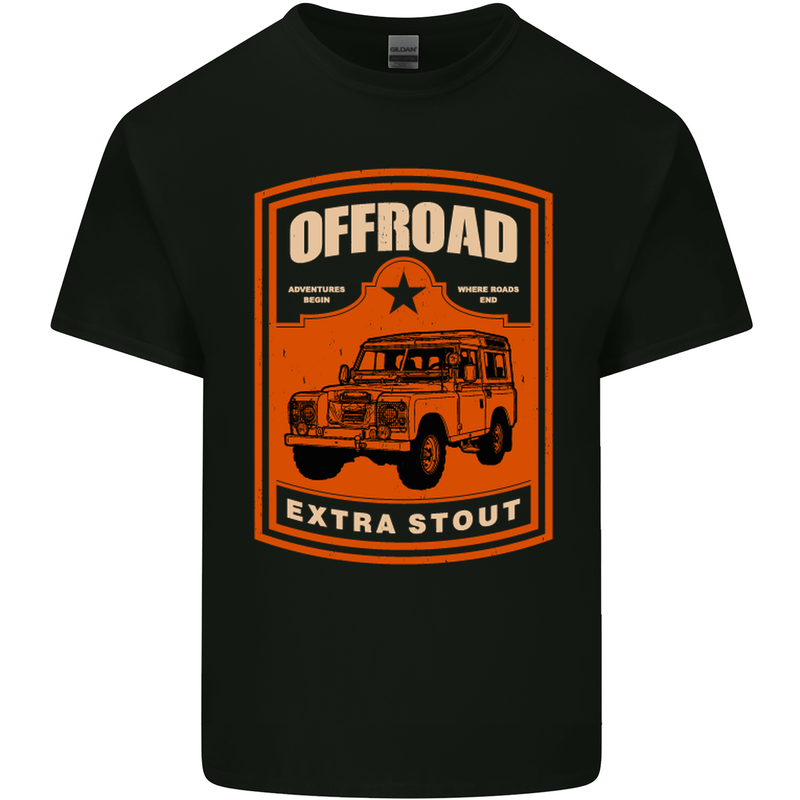 Offroad Extra Stout 4X4 Offroading Off Road Mens Cotton T-Shirt Tee Top Black