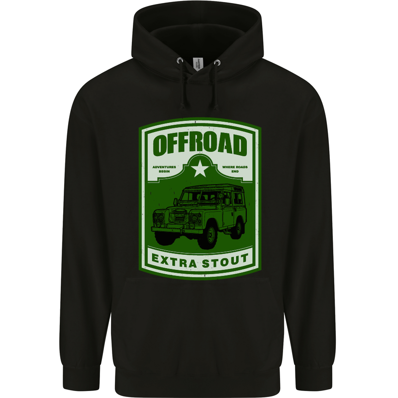 Offroad Extra Stout 4X4 Offroading Off Road Mens Hoodie Black