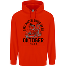 Oktobefest Drink Beer Funny Alcohol Childrens Kids Hoodie Bright Red