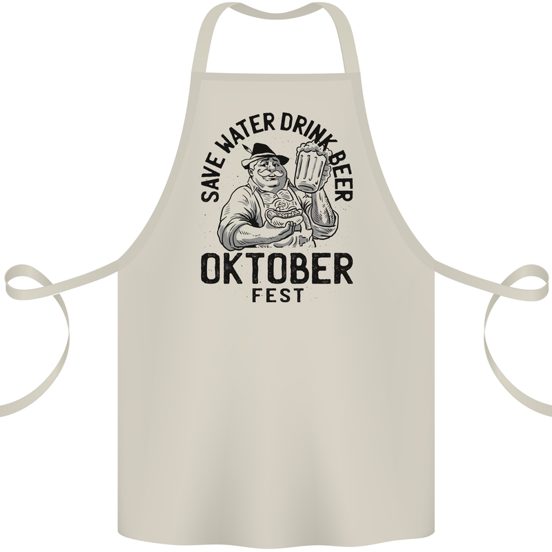 Oktobefest Drink Beer Funny Alcohol Cotton Apron 100% Organic Natural