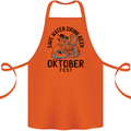 Oktobefest Drink Beer Funny Alcohol Cotton Apron 100% Organic Orange