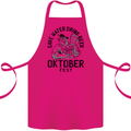 Oktobefest Drink Beer Funny Alcohol Cotton Apron 100% Organic Pink