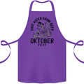 Oktobefest Drink Beer Funny Alcohol Cotton Apron 100% Organic Purple