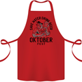 Oktobefest Drink Beer Funny Alcohol Cotton Apron 100% Organic Red