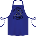 Oktobefest Drink Beer Funny Alcohol Cotton Apron 100% Organic Royal Blue