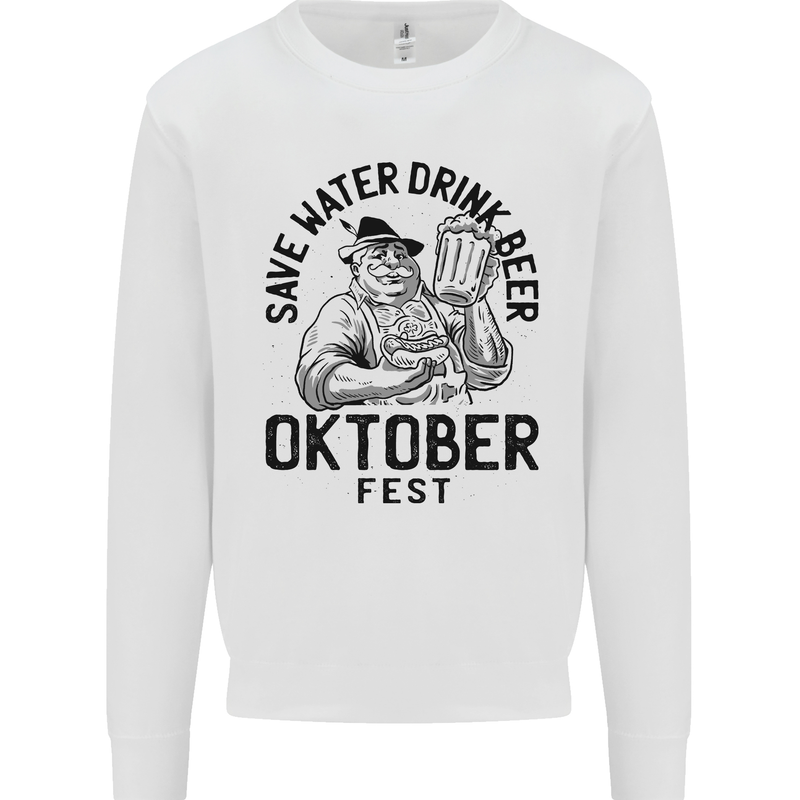 Oktobefest Drink Beer Funny Alcohol Kids Sweatshirt Jumper White