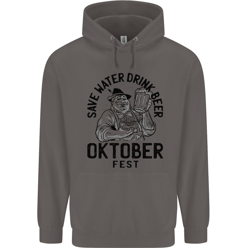 Oktobefest Drink Beer Funny Alcohol Mens 80% Cotton Hoodie Charcoal