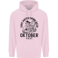 Oktobefest Drink Beer Funny Alcohol Mens 80% Cotton Hoodie Light Pink