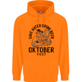 Oktobefest Drink Beer Funny Alcohol Mens 80% Cotton Hoodie Orange