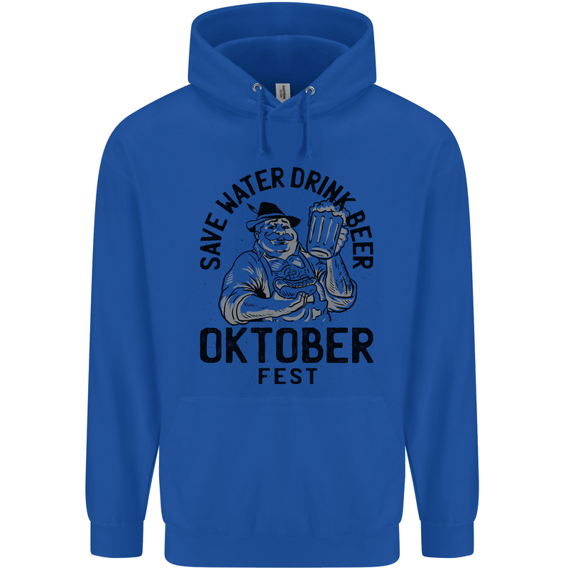 Oktobefest Drink Beer Funny Alcohol Mens 80% Cotton Hoodie Royal Blue