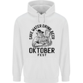 Oktobefest Drink Beer Funny Alcohol Mens 80% Cotton Hoodie White