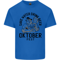 Oktobefest Drink Beer Funny Alcohol Mens Cotton T-Shirt Tee Top Royal Blue