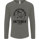 Oktobefest Drink Beer Funny Alcohol Mens Long Sleeve T-Shirt Charcoal