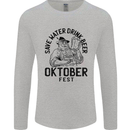Oktobefest Drink Beer Funny Alcohol Mens Long Sleeve T-Shirt Sports Grey