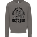 Oktobefest Drink Beer Funny Alcohol Mens Sweatshirt Jumper Charcoal