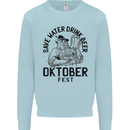 Oktobefest Drink Beer Funny Alcohol Mens Sweatshirt Jumper Light Blue