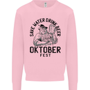 Oktobefest Drink Beer Funny Alcohol Mens Sweatshirt Jumper Light Pink