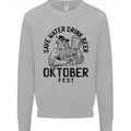 Oktobefest Drink Beer Funny Alcohol Mens Sweatshirt Jumper Sports Grey
