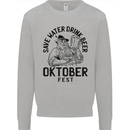 Oktobefest Drink Beer Funny Alcohol Mens Sweatshirt Jumper Sports Grey