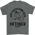 Oktobefest Drink Beer Funny Alcohol Mens T-Shirt 100% Cotton Charcoal