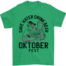 Oktobefest Drink Beer Funny Alcohol Mens T-Shirt 100% Cotton Irish Green