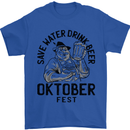 Oktobefest Drink Beer Funny Alcohol Mens T-Shirt 100% Cotton Royal Blue