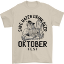 Oktobefest Drink Beer Funny Alcohol Mens T-Shirt 100% Cotton Sand