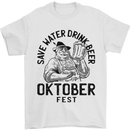 Oktobefest Drink Beer Funny Alcohol Mens T-Shirt 100% Cotton White