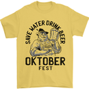 Oktobefest Drink Beer Funny Alcohol Mens T-Shirt 100% Cotton Yellow