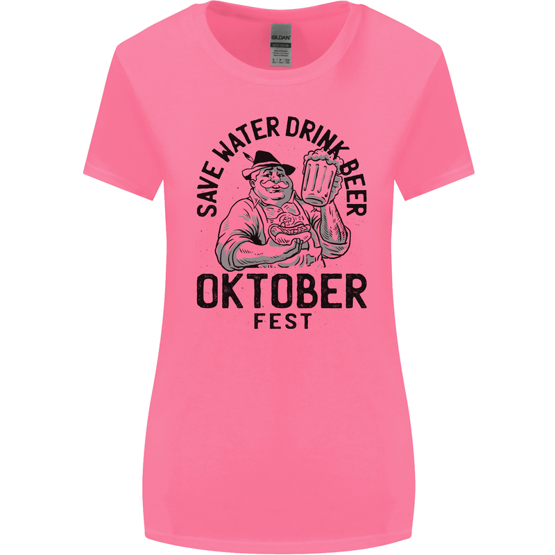 Oktobefest Drink Beer Funny Alcohol Womens Wider Cut T-Shirt Azalea