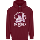 Oktoberfest Drink Beer Save Water Childrens Kids Hoodie Maroon