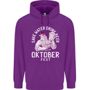 Oktoberfest Drink Beer Save Water Childrens Kids Hoodie Purple