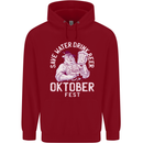 Oktoberfest Drink Beer Save Water Childrens Kids Hoodie Red