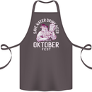 Oktoberfest Drink Beer Save Water Cotton Apron 100% Organic Dark Grey