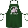 Oktoberfest Drink Beer Save Water Cotton Apron 100% Organic Forest Green
