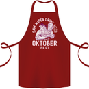 Oktoberfest Drink Beer Save Water Cotton Apron 100% Organic Maroon
