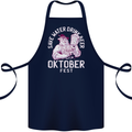 Oktoberfest Drink Beer Save Water Cotton Apron 100% Organic Navy Blue