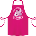 Oktoberfest Drink Beer Save Water Cotton Apron 100% Organic Pink