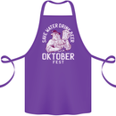 Oktoberfest Drink Beer Save Water Cotton Apron 100% Organic Purple