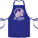 Oktoberfest Drink Beer Save Water Cotton Apron 100% Organic Royal Blue