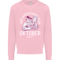 Oktoberfest Drink Beer Save Water Kids Sweatshirt Jumper Light Pink