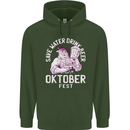 Oktoberfest Drink Beer Save Water Mens 80% Cotton Hoodie Forest Green