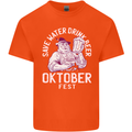 Oktoberfest Drink Beer Save Water Mens Cotton T-Shirt Tee Top Orange