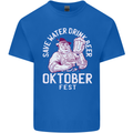 Oktoberfest Drink Beer Save Water Mens Cotton T-Shirt Tee Top Royal Blue