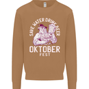 Oktoberfest Drink Beer Save Water Mens Sweatshirt Jumper Caramel Latte