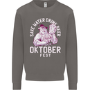 Oktoberfest Drink Beer Save Water Mens Sweatshirt Jumper Charcoal