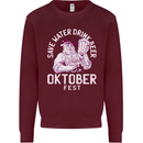Oktoberfest Drink Beer Save Water Mens Sweatshirt Jumper Maroon