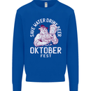 Oktoberfest Drink Beer Save Water Mens Sweatshirt Jumper Royal Blue